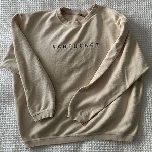 Nantucket Waffle Cream Sweater